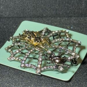 and Lovey’s Sparkling Web with Spider Brooch